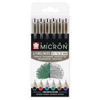 Sakura pigma micron 01 etui met 6 basic kleuren - thumbnail