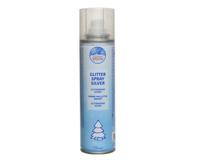 Decoris Glitterspray decoratie 100ml zilver - thumbnail