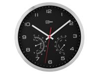 LIVARNO home Wandklok met thermometer en hygrometer (Zilver/zwart) - thumbnail