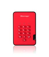 iStorage diskAshur2 SSD 1TB Rood - Veilige draagbare Solid State Drive - Beveiligd met een wachtwoord - Stofdicht en waterdicht - Hardwarematige versleuteling - thumbnail