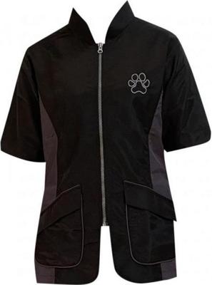 Trimshirt korte mouw zwart"grijs - Maat M