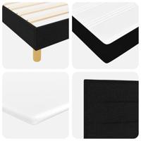 Boxspringbed met matras stof zwart 80x200 cm - thumbnail