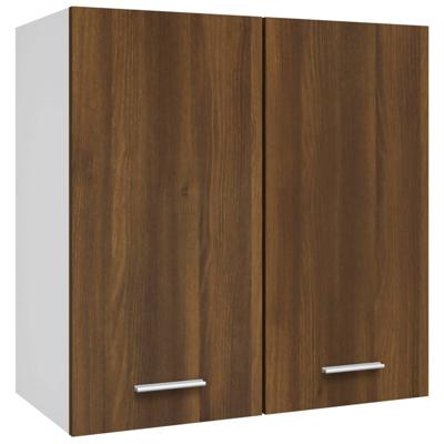 Wandkast hangend 60x31x60 cm bewerkt hout bruineikenkleurig