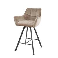 Fraaai - Ramon draaibare barstoel - 69 cm - velvet - champagne - thumbnail