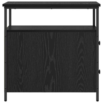 Nachtkastje met lade 2 pcs Zwart eiken 30 x 60 x 60 cm