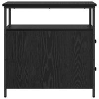 Nachtkastje Zwart eiken 30 x 60 x 60 cm Ijzer en spaanderplaat - thumbnail