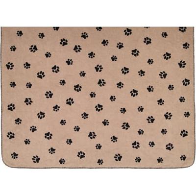 Cawö Cawö We love dogs 62470 Woonplaid 150x200 zwart/beige