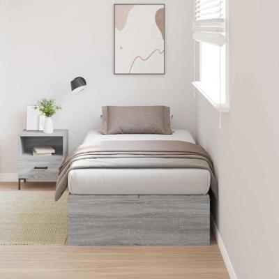 Bedframe Grijs sonoma 190 x 90 x 31.5 cm Bewerkt hout