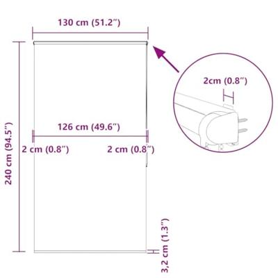 Doucherolgordijn met cassette 130x240 cm stofbreedte 126 cm Doucherolgordijn met cassette 130x240 cm stofbreedte 126 cm