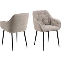 Sohome Eetkamerstoel 'Milly' Bouclé, kleur Beige - thumbnail