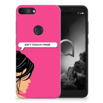 Alcatel 1S (2019) Silicone-hoesje Woman Don't Touch My Phone Alcatel 1S (2019) Silicone-hoesje Woman Don't Touch My Phone