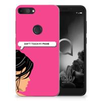 Alcatel 1S (2019) Silicone-hoesje Woman Don't Touch My Phone - thumbnail