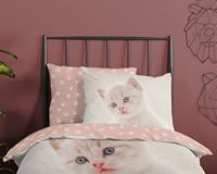Good Morning Kinderdekbedovertrek "poes" - Ecru - (140x200/220 cm) - Katoen - thumbnail