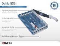 Dahle 533 Snijmachine A4 Aantal paginas A4 80 g/m² (max): 15 vel Aantal paginas A4 70 g/m² (max): 15 vel - thumbnail