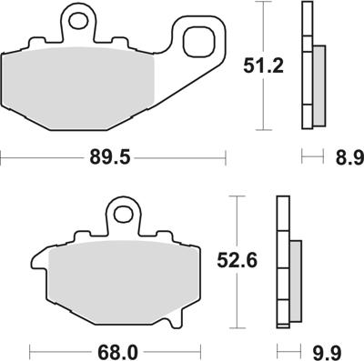 TRW remblokken "mcb 662 brake pad mcb 662 sh sintered metal