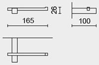 Zack Carvo Toiletrolhouder - zonder klep - geborsteld RVS 40480 - thumbnail