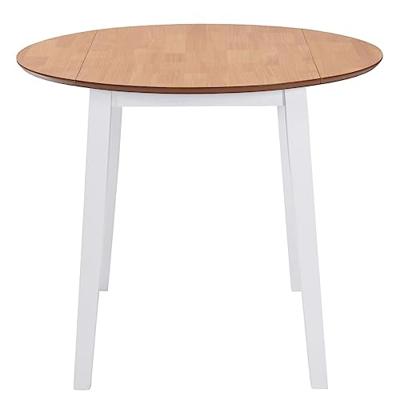 Eettafel inklapbaar rond MDF wit