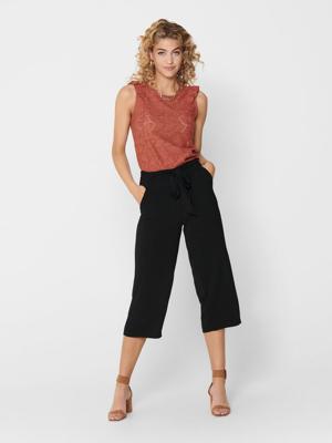 ONLY cropped high waist wide leg culotte ONLWINNER zwart ONLY cropped high waist wide leg culotte ONLWINNER zwart