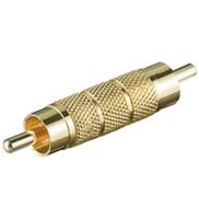 Goobay 11596 RCA-adapter; mannelijk naar mannelijk; gouden versie - RCA-mannelijk > RCA-mannelijk - thumbnail