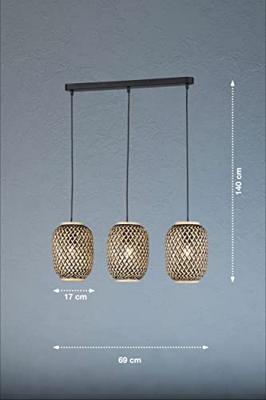 Fischer & Honsel Rotan 3-lichts hanglampHummel - 60706