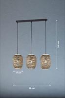 Fischer & Honsel Rotan 3-lichts hanglampHummel - 60706 - thumbnail