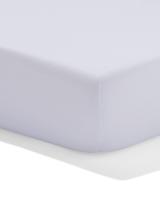 HEMA Topper hoeslaken 160x200cm jersey wit (wit) - thumbnail