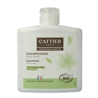 Cattier Shampoo vet haar groene klei 250 Milliliter - thumbnail