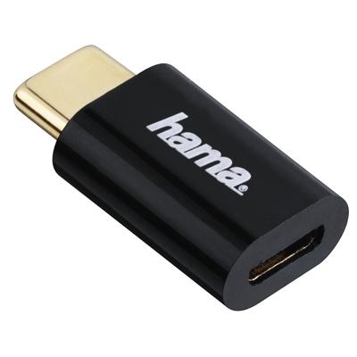 Hama Micro USB Adapter naar USB Type-C Mannelijke Zwart