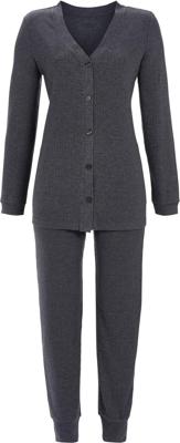 Warme grijze doorknooppyjama Ringella