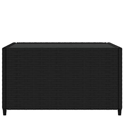 Salontafel vierkant 50x50x30 cm poly rattan zwart