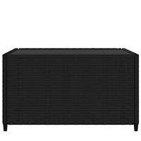 Salontafel vierkant 50x50x30 cm poly rattan zwart - thumbnail