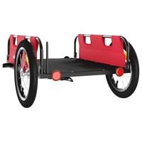 Fietstrailer oxford stof en ijzer rood - thumbnail