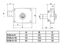 Slot Lince 5124a-95124ahe12i Plaatsen over Staal 120 mm Links - thumbnail