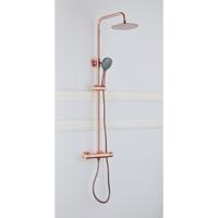 Opbouw Regendouche Set BWS Copper 30 cm met Handdouche Geborsteld Koper - thumbnail