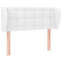 Hoofdbord met randen 83x23x78/88 cm kunstleer wit - thumbnail