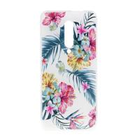 Shop4 - OnePlus 7 Pro Hoesje - Zachte Back Case Bladeren en Bloemen Gekleurd - thumbnail