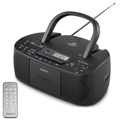 CD K7 Radio - MEDION - FM - 2x3W RMS - Zwart