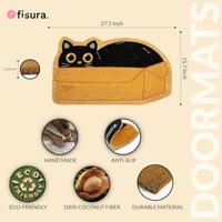 Kat in doos deurmat - thumbnail