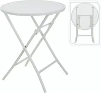 Ambiance bistrotafel vouwbaar mesh 60x72cm off white - thumbnail