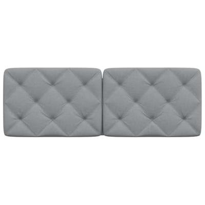 Hoofdbordkussen 120 cm stof lichtgrijs Hoofdbordkussen 120 cm stof lichtgrijs