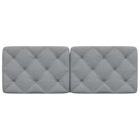 Hoofdbordkussen 120 cm stof lichtgrijs - thumbnail