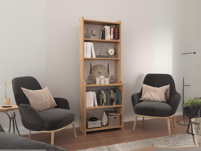 Boekenkast EDNA 4 legplanken atlantische pijnboom Boekenkast EDNA 4 legplanken atlantische pijnboom