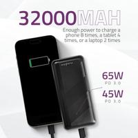 Nedis Powerbank | 32000 mAh | 2.4 / 3.0 / 3.25 A | Outputs: 2 | Output: 1x USB-A / 1x USB-C™ | Inputs: 1x Micro USB / 1x USB-C™ | PD3.0 45W / PD3.0 - thumbnail