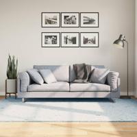 VidaXL Vloerkleed huarte laagpolig zacht wasbaar 160x230 cm blauw - thumbnail