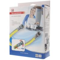 Scanpart gasslang aansluitset 1/2 75cm RVS flex PVC (NL) Fornuis accessoire - thumbnail