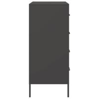 Dressoir 68x39x89 cm staal zwart - thumbnail