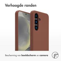 Accezz Liquid Silicone Backcover met MagSafe voor Samsung Galaxy S24 Telefoonhoesje Bruin - thumbnail