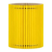 Papieren Gevouwen Lampenkap - Cilindrisch - Geel - ø20 x 24 cm - E27 fitting - Voor Tafellampen - Ontworpen voor woonkamer en eetkamer - thumbnail