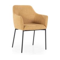 Eleonora Eetkamerstoel 'Paul' kleur Mosterdgeel - thumbnail