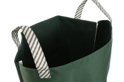 Tas Home ESPRIT Wit Groen Katoen 40 x 40 x 60 cm